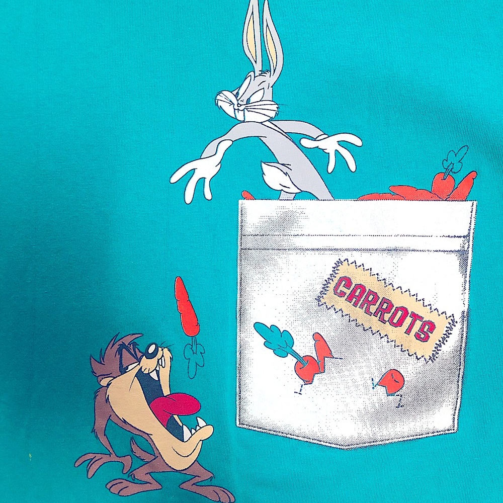 Vintage Warner Bros. Looney Toons Bugs Bunny & Taz Graphic Tee, Large